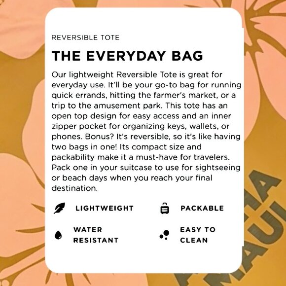 ALOHA Collection—Reversible Tote—Limited Edition Exclusive HANA HOU MAUI *NWT* - Picture 9 of 10